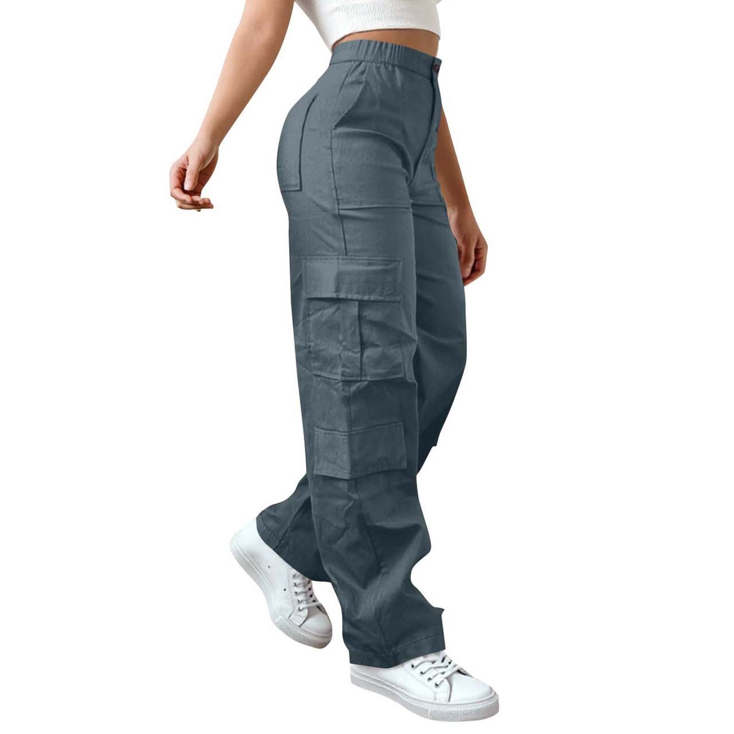 Waist Button Strip Zipper With Pockets Outdoor Mountaineering Leisure Overalls Trousers
