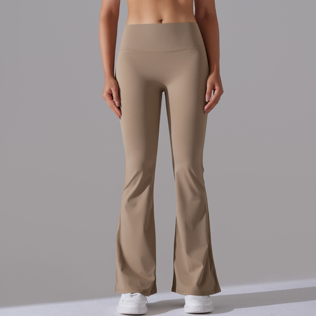 Double-sided Brushed Solid Color High Waist Casual Sports Wide-leg Pants