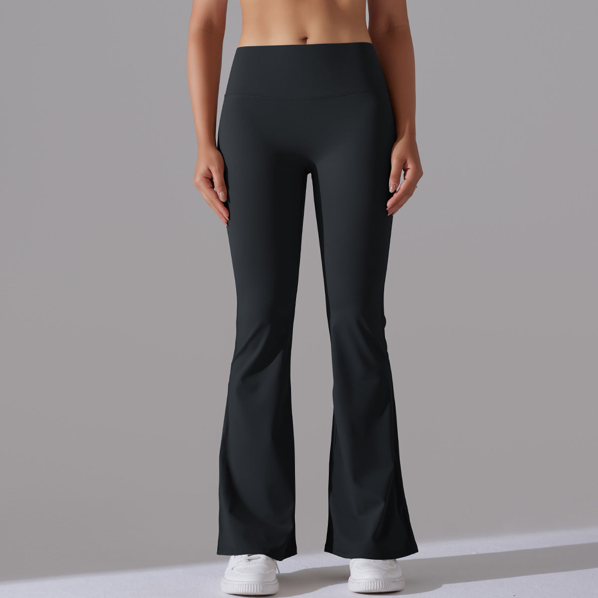 Double-sided Brushed Solid Color High Waist Casual Sports Wide-leg Pants