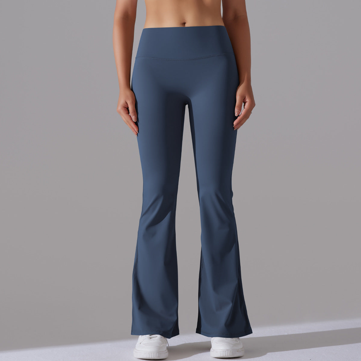 Double-sided Brushed Solid Color High Waist Casual Sports Wide-leg Pants