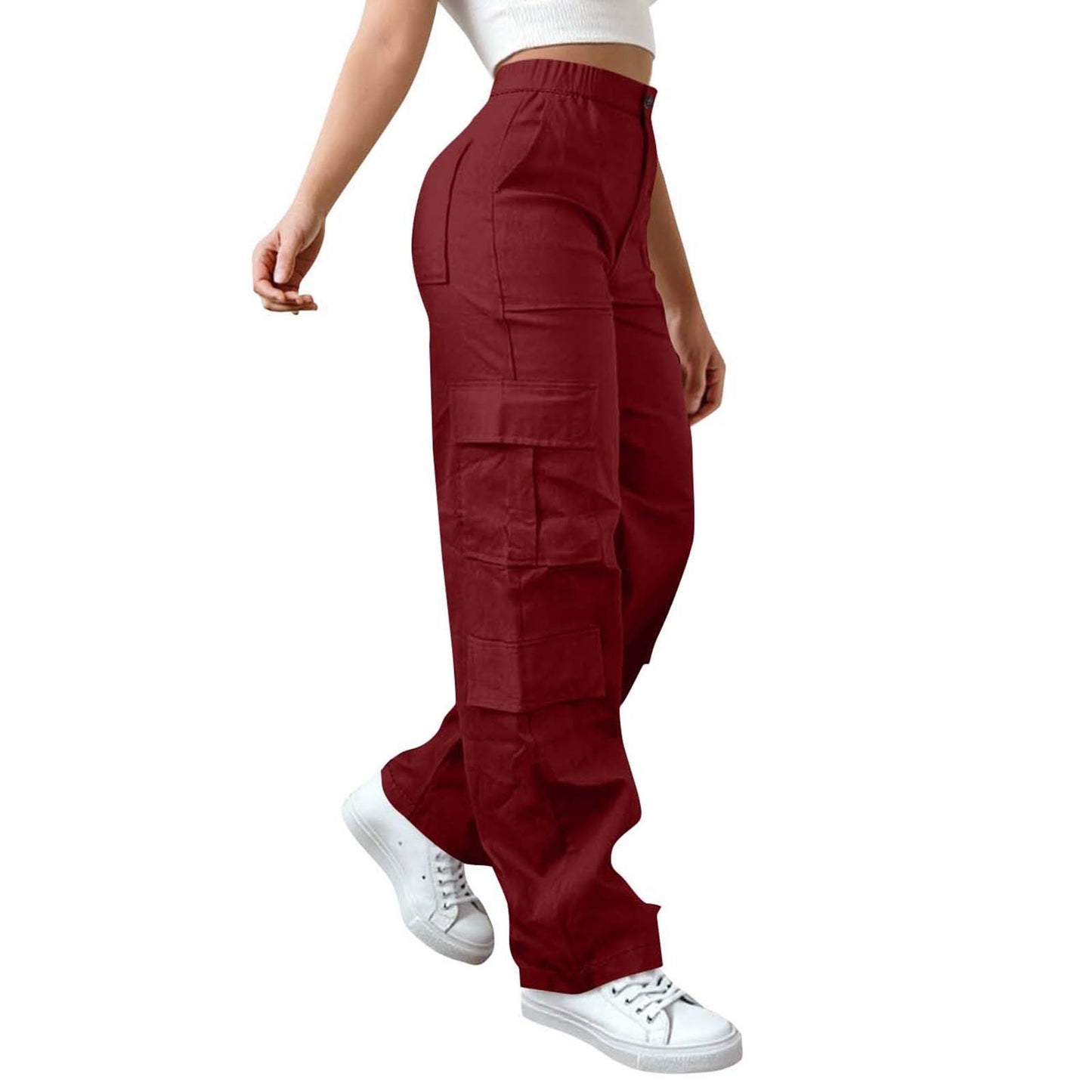 Waist Button Strip Zipper With Pockets Outdoor Mountaineering Leisure Overalls Trousers