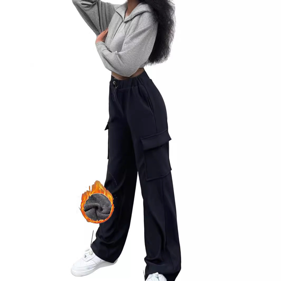 Cargo Pocket Trousers Loose Street Mop Trousers